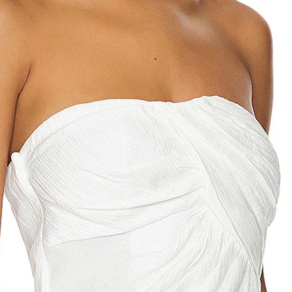 NWT Strapless Maxi Dress White Beach Bride Vacation Party Summer - Picture 3 of 8
